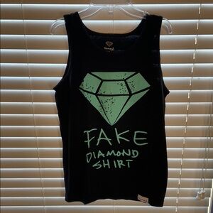 Diamond Supply Co. Blue and Black Tank Top